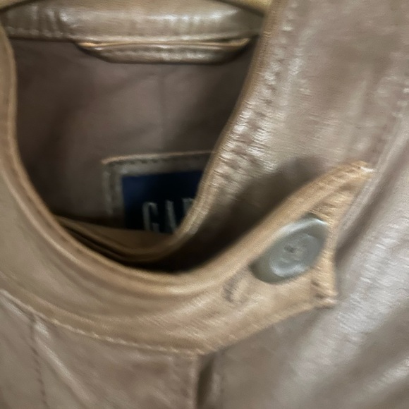 GAP leather moto jacket size M - Picture 4 of 4